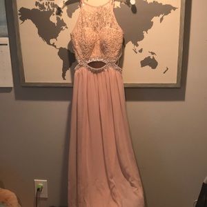 Blush pink prom dress